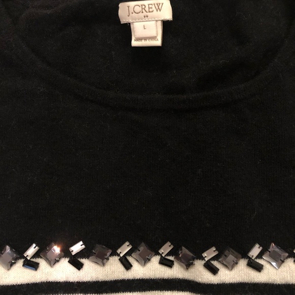 J. Crew Factory Striped Jewel Sweater - Picture 5 of 6